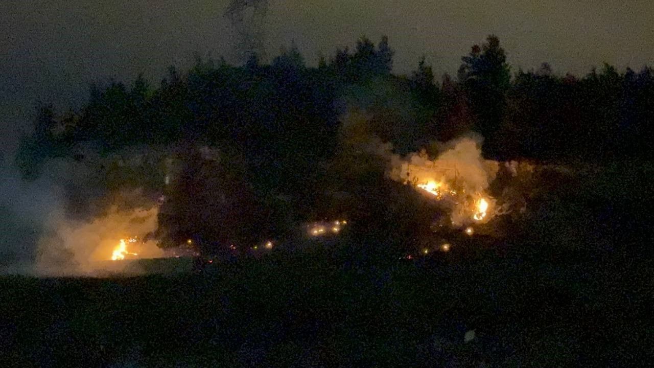 Komşuda Korkutan Saatler Ormanlık Alanda Alevler Yükseldi (2)