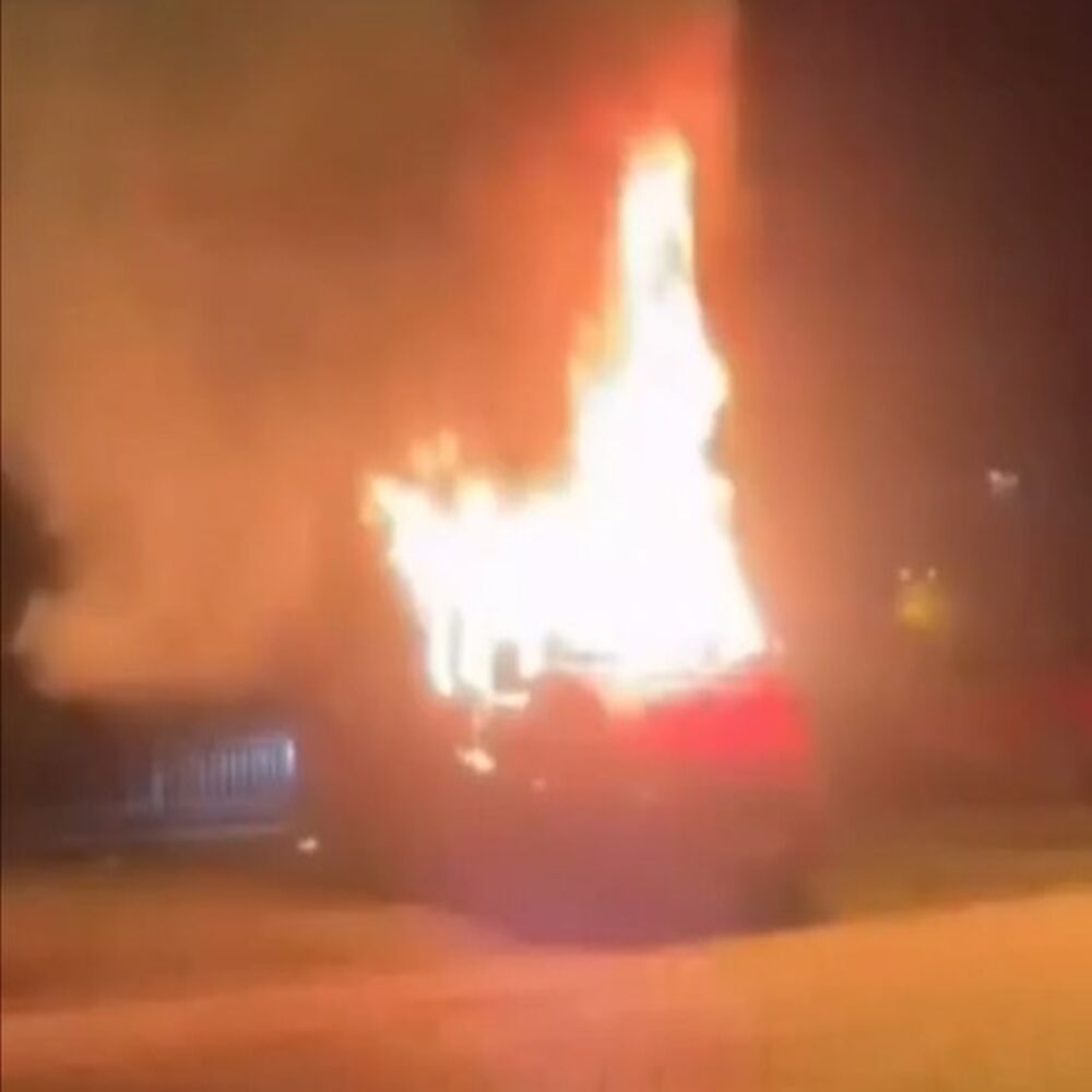 Minibüs Yangın Samsun (1)