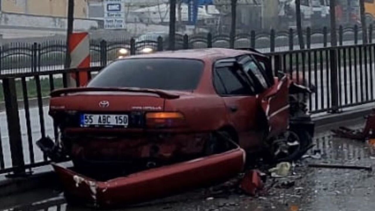 Samsun Tır Kazası Otomobil Çarp (4)