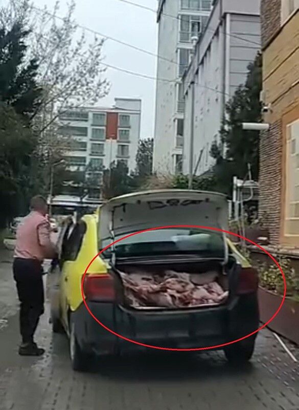 Taksi Bagajında 152 Kilo Hijyen Dışı Et Ele Geçirildi1