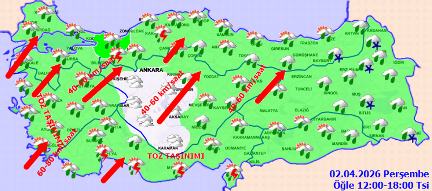 Çöl Tozu Türkiye’yi Vuracak 31 Il Için Sarı Alarm Verildi (2)