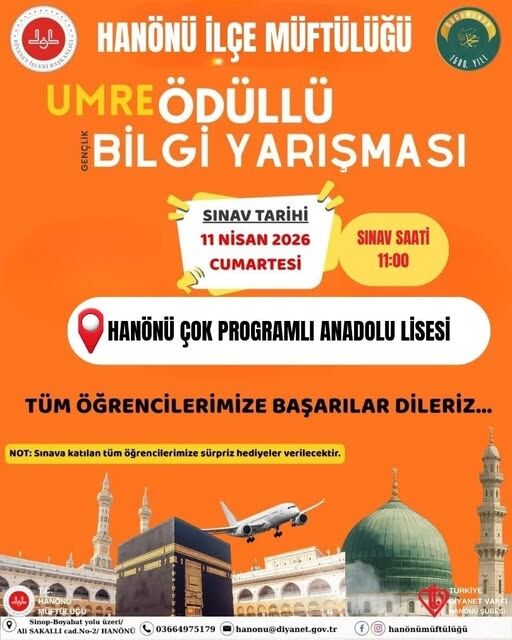 Hanönü’nde Büyük Heyecan Umre Ödüllü Bilgi Yarışması Düzenlenecek (1)