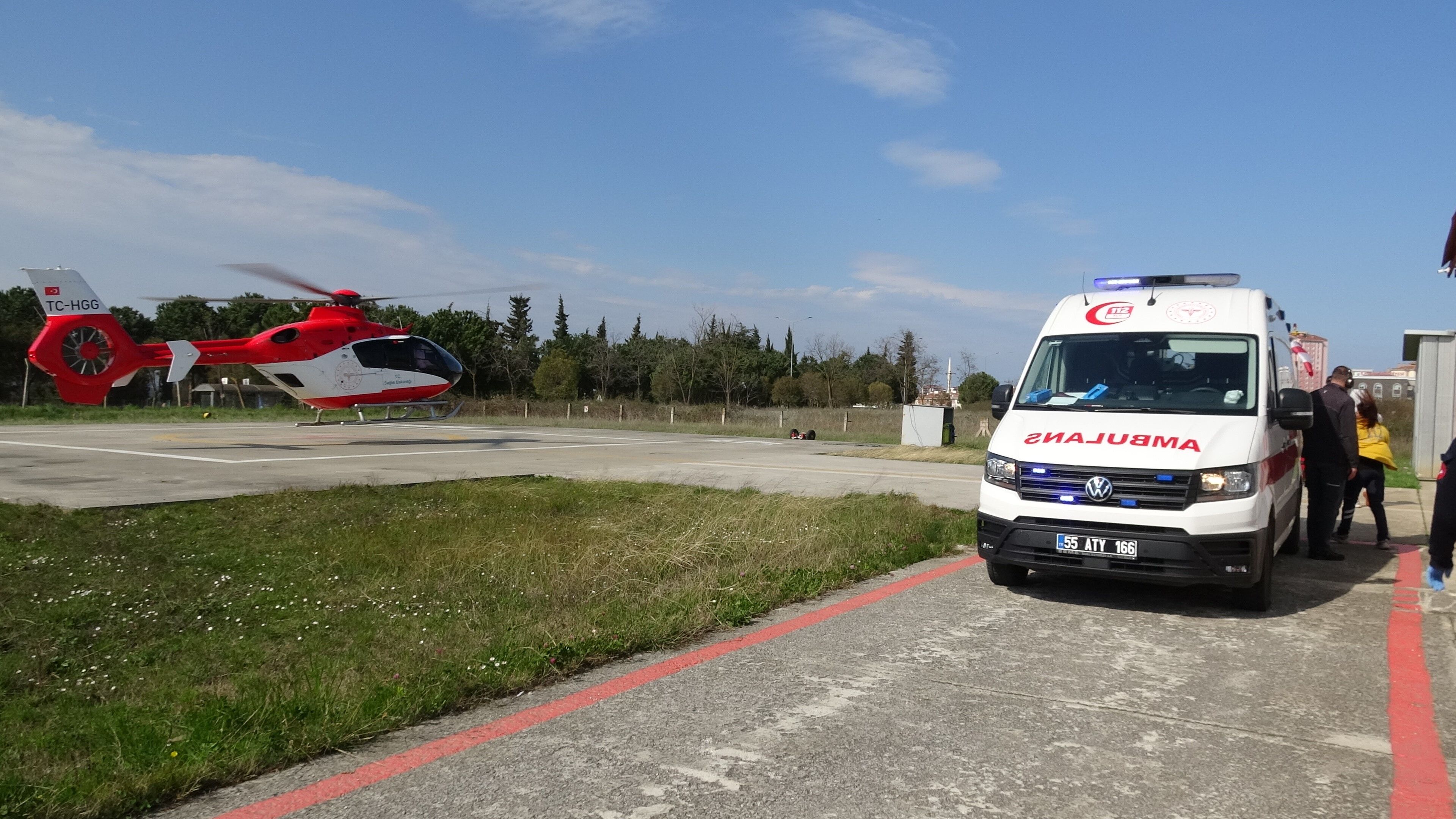 Helikopter Yeni Doğan Bebek Için Zamanla Yarıştı