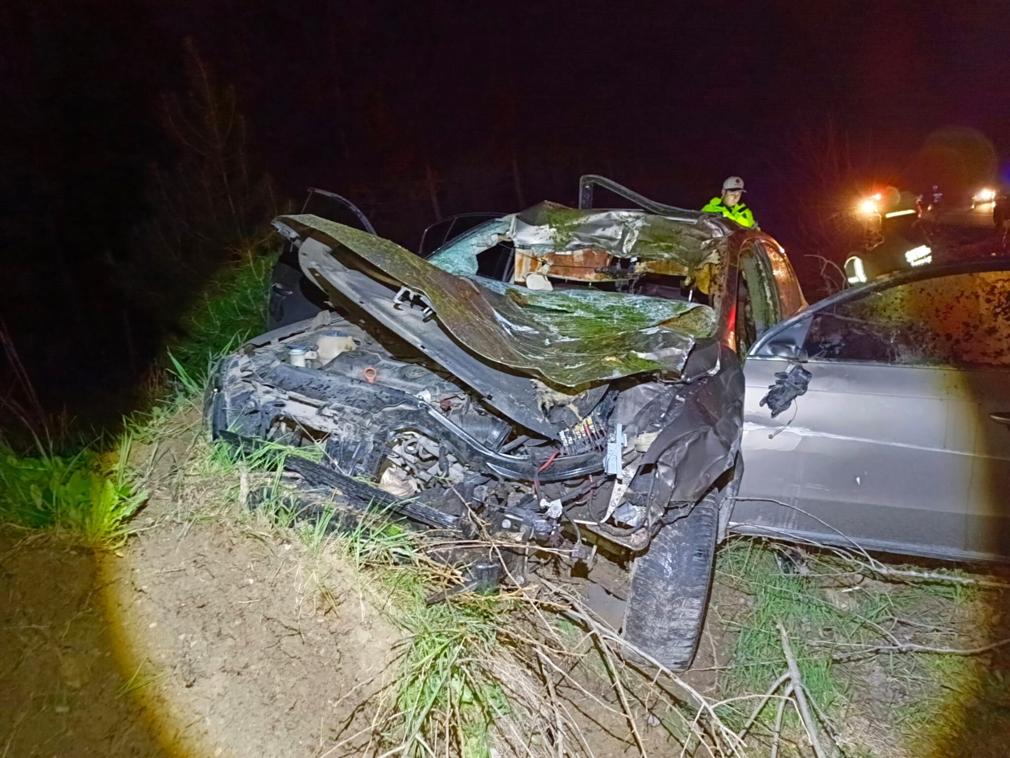 Karabük Kastamonu Kara Yolunda Feci Kaza! Ata Çarptı 3 Kişi Yaralandı! 2