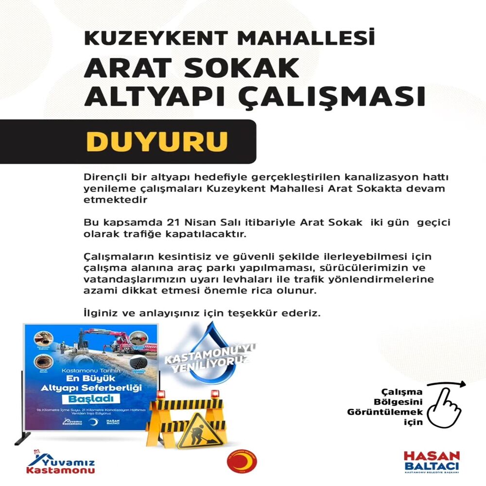 Kastamonu Arat Sokak Trafiğe Kapalı (4)