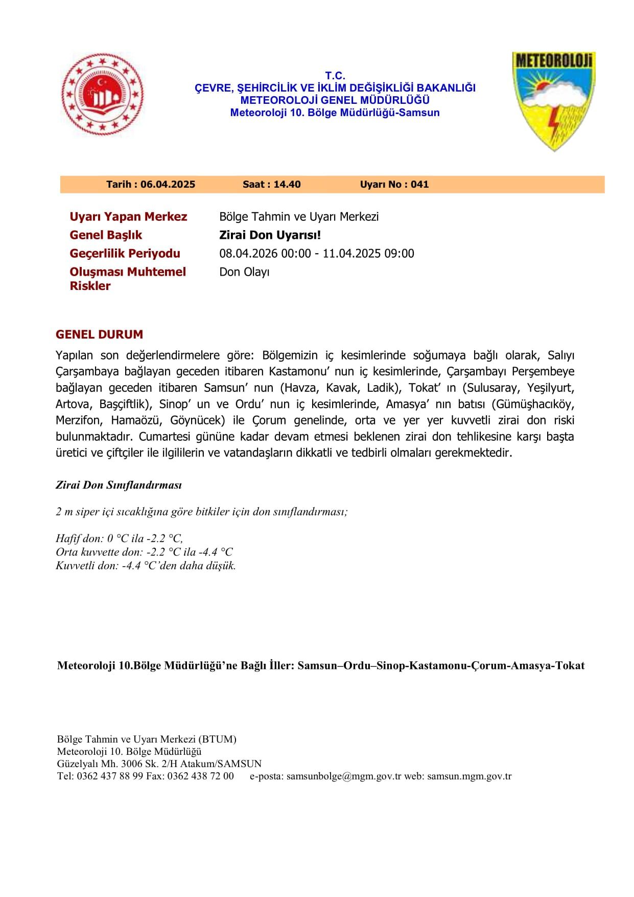 Kastamonu Dahil 7 Il Için Kritik Alarm Zirai Don Geliyor (3)