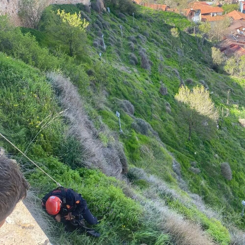 Kastamonu Kalesinde Hareketli Dakikalar Kurtarma Operasyonu (4)