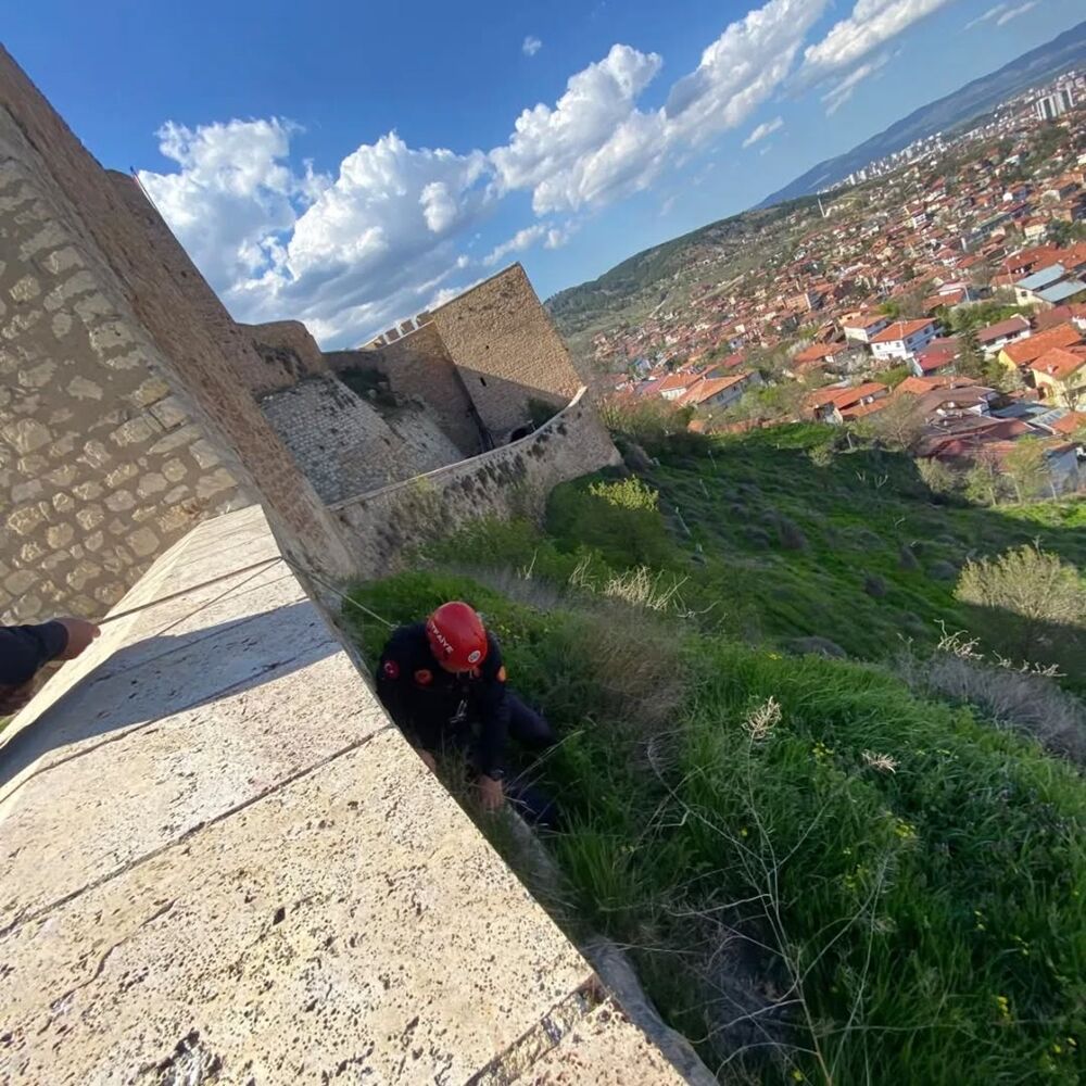 Kastamonu Kalesinde Hareketli Dakikalar Kurtarma Operasyonu (5)