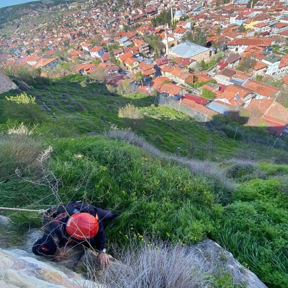 Kastamonu Kalesinde Hareketli Dakikalar Kurtarma Operasyonu (6)