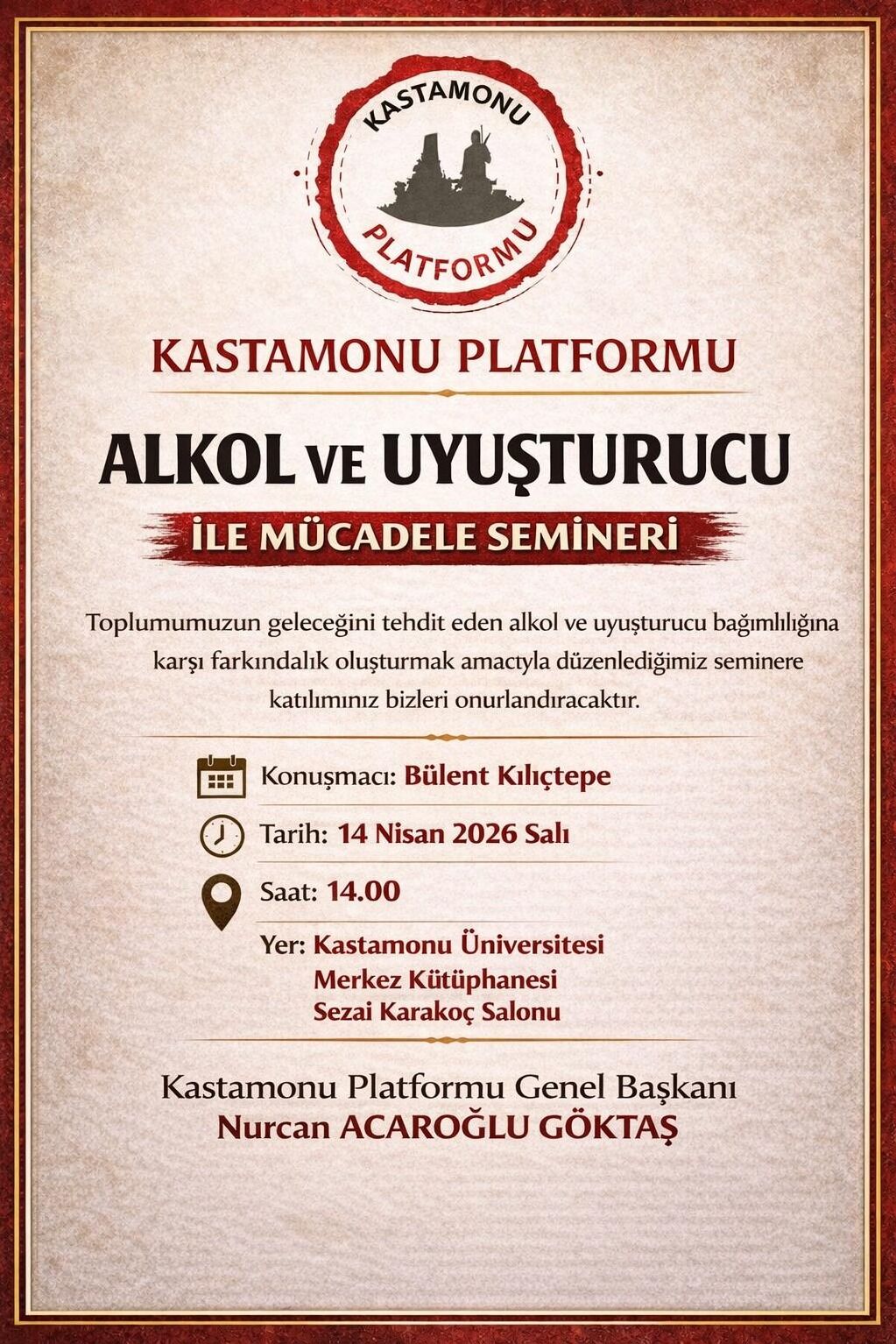 Kastamonu'da Bağımlılıkla Mücadele Için Önemli Seminer! 888888888888888888888888888888888