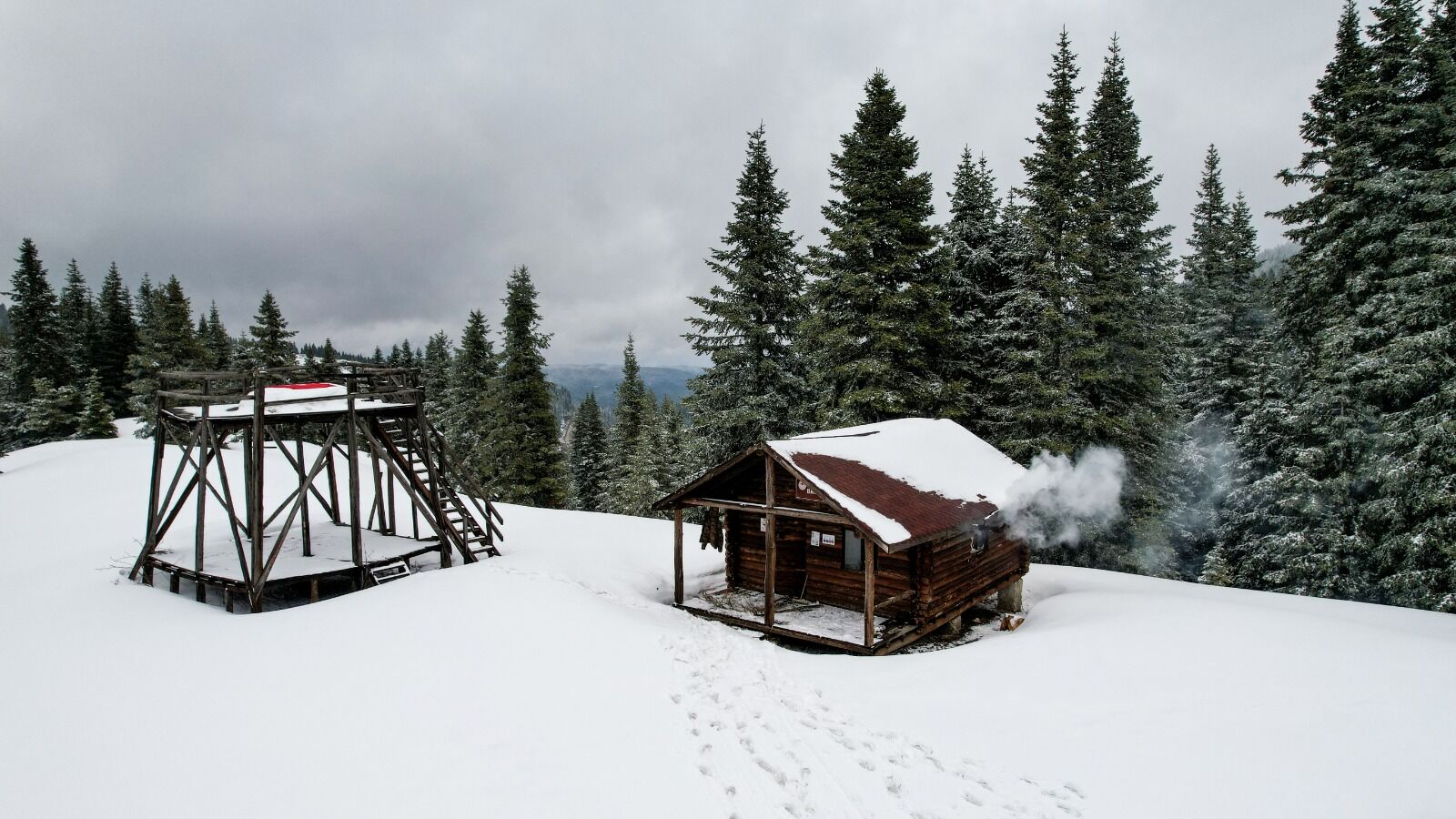 Kastamonu'da Kar Yağışının Beyaza Bürüdüğü Dağ Ilgi Görüyor 22
