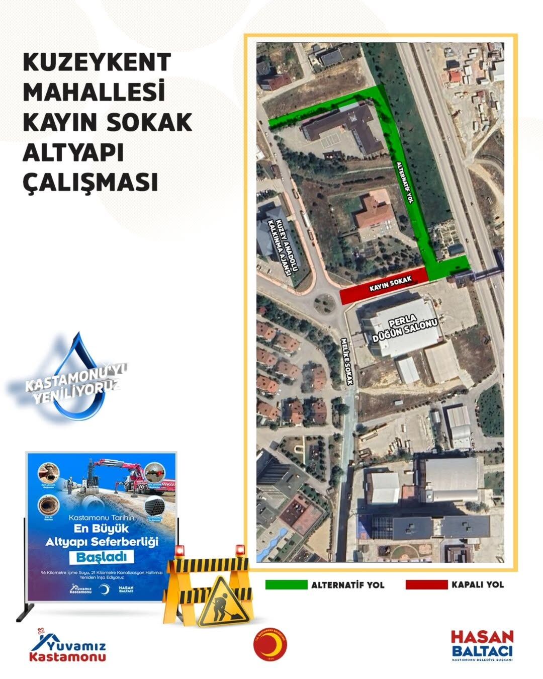 Kastamonu'nun Mahallesinde Kanalizasyon Hattı Yenileniyor Sokak Trafiğe Kapatılacak! 22