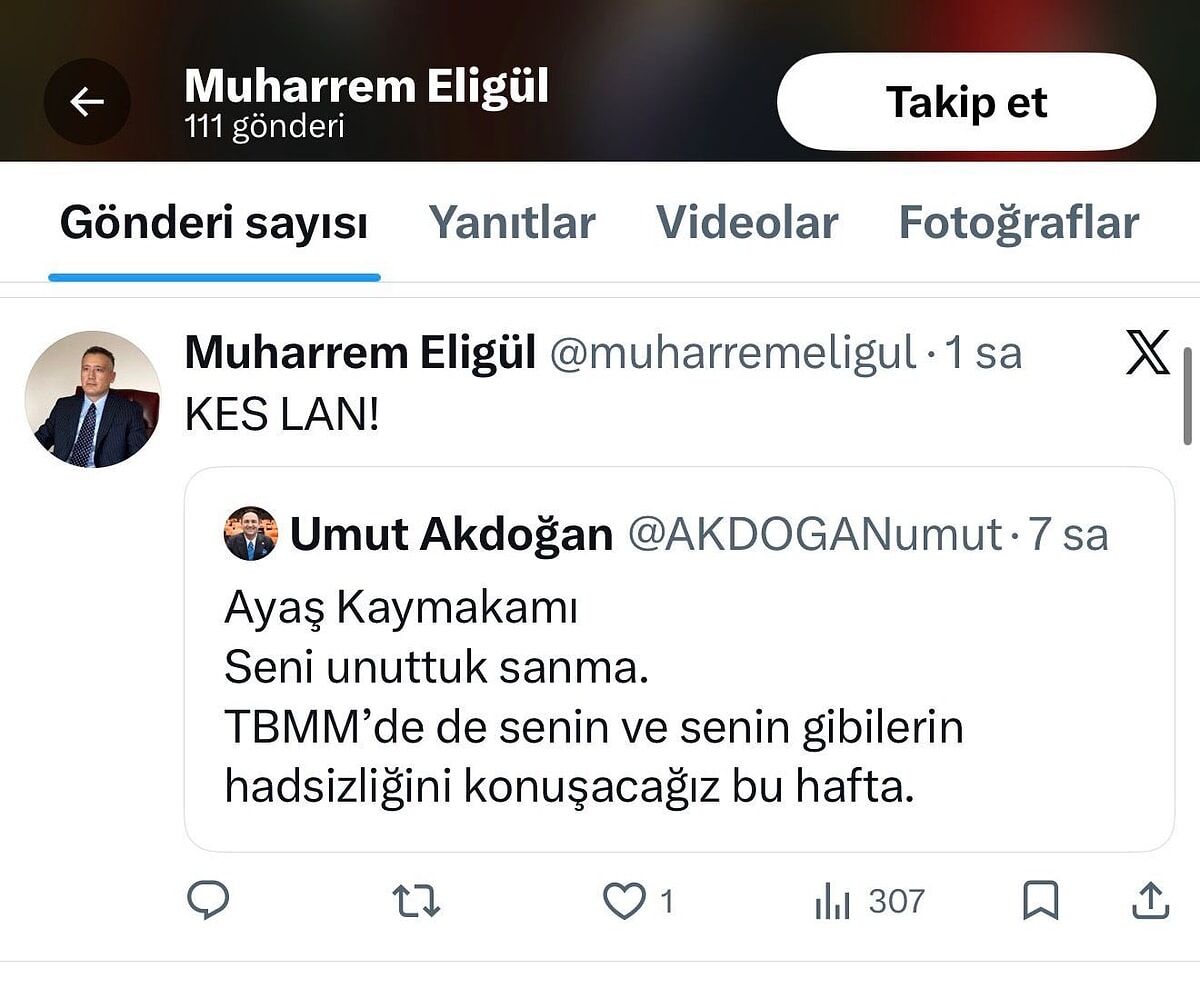 Muharrem Eligul Tweet