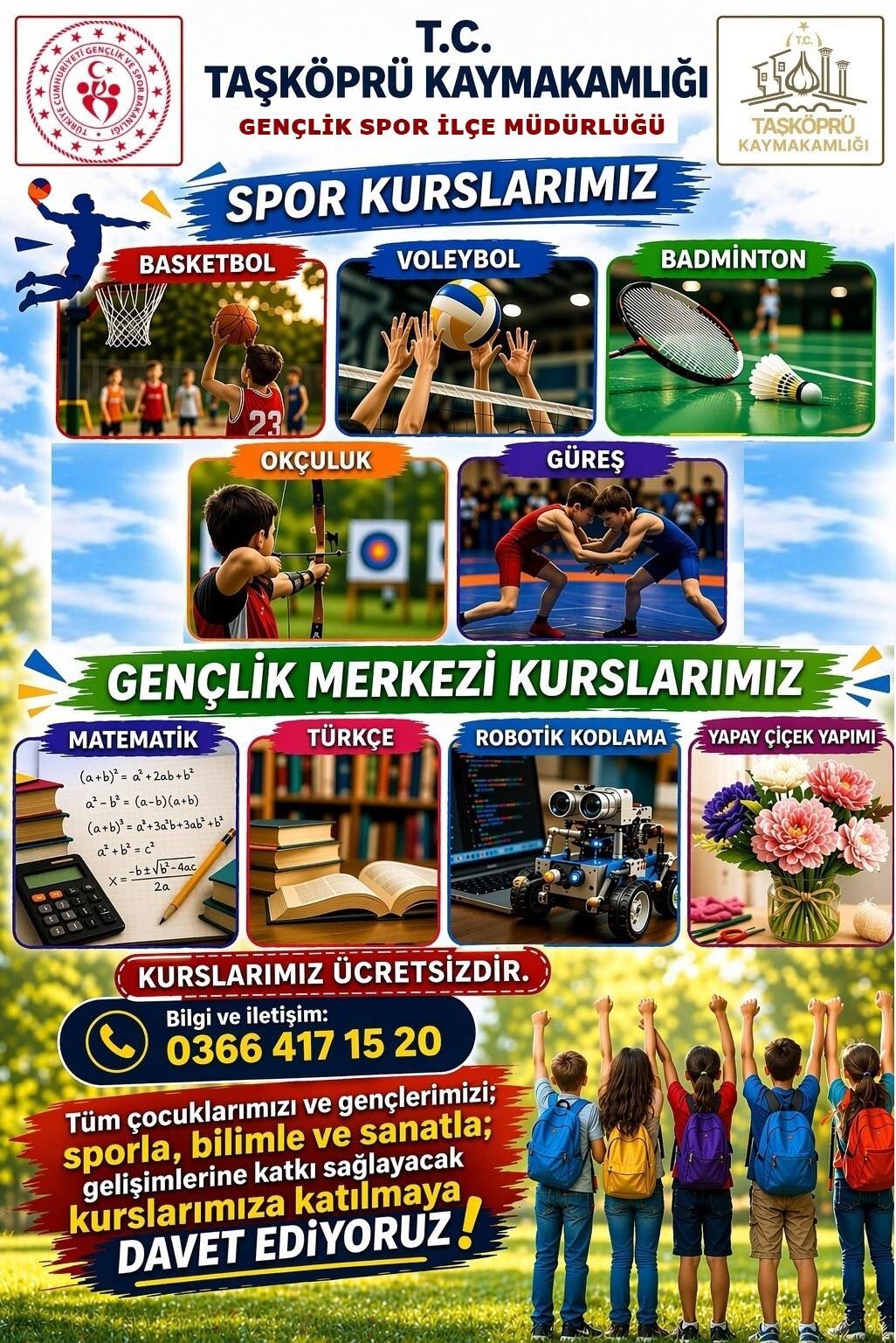 Taşköprü’de Çocuklara Büyük Fırsat Ücretsiz Kurslar Açılıyor (1)