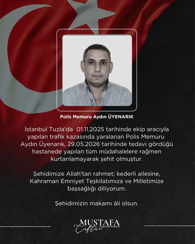 Bayram Günü Gelen Haber Yürekleri Yaktı Polis Memuru Şehit Oldu