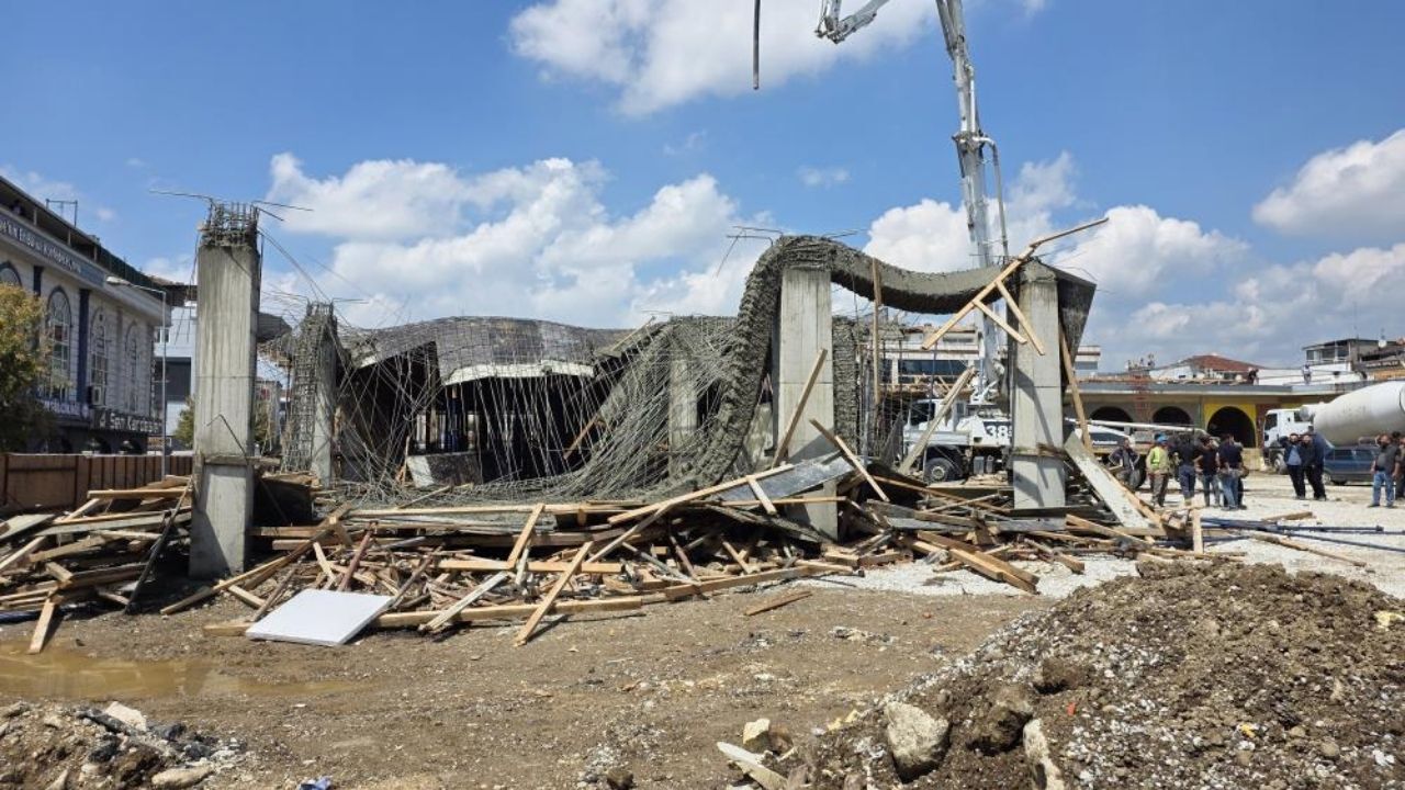 Beton Dökümü Sırasında Kalıp Çöktü 1 Işçi Yaralandı (1)
