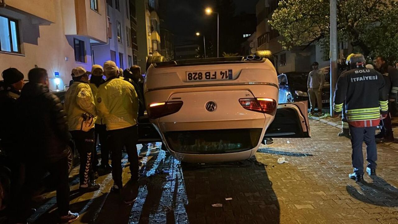 Bolu Otomobil Takla Attı (4)
