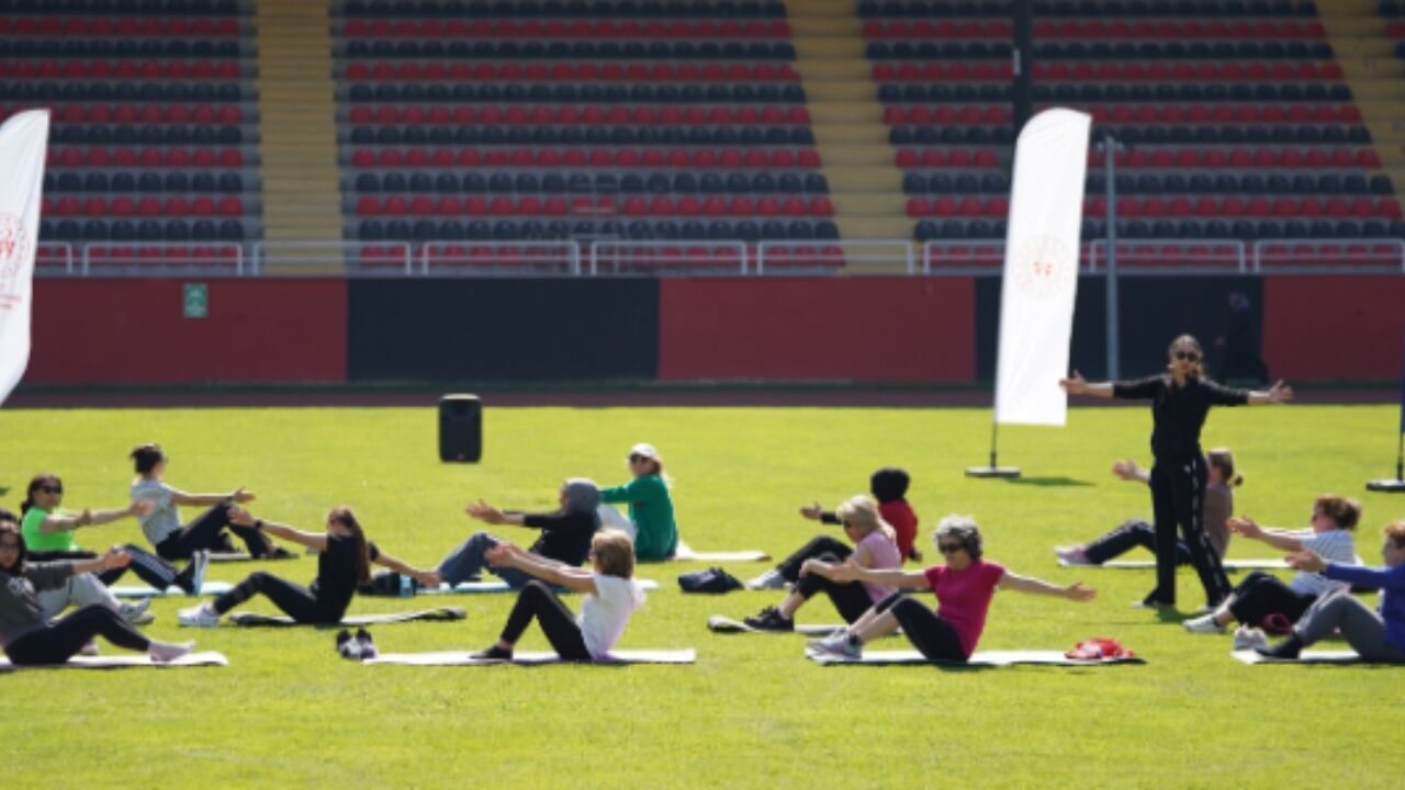 Gazi Stadı’nda Sabah Sporu Etkinliği