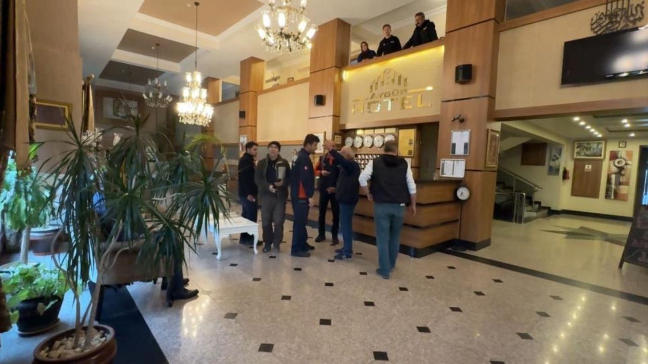 Otelde Doğal Gaz Paniği Çok Sayıda Kişi Hastanelik Oldu (3)