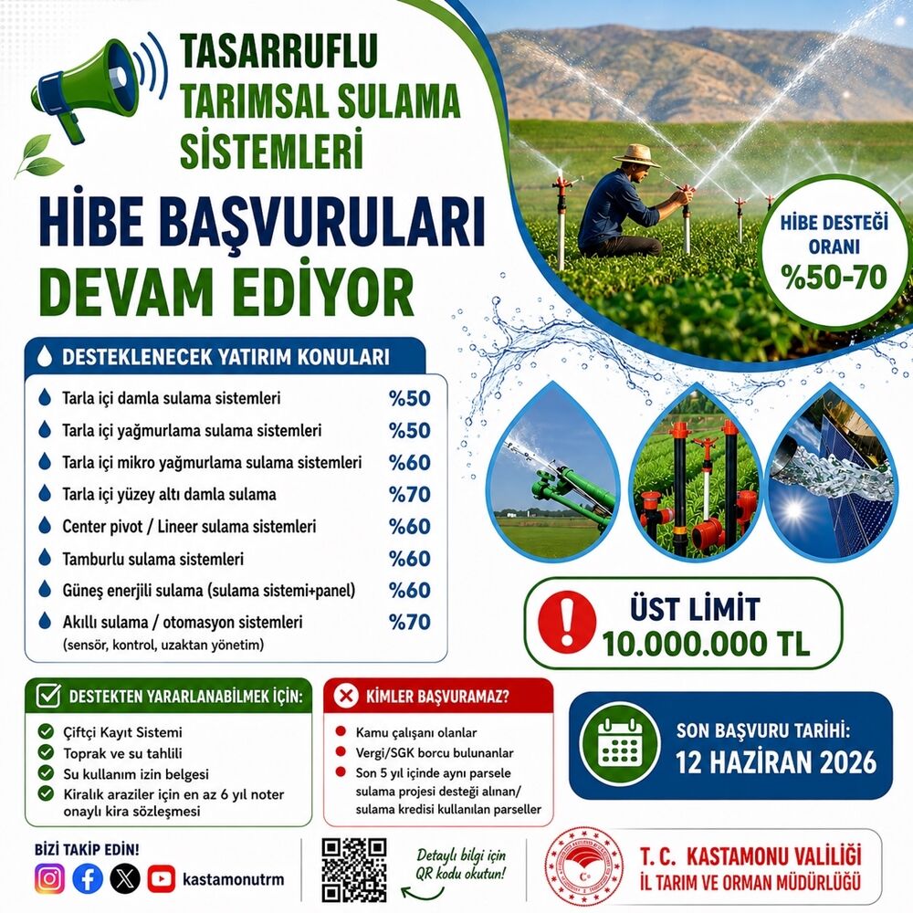 Sulama Desteği Kastamonu Hibe (1)