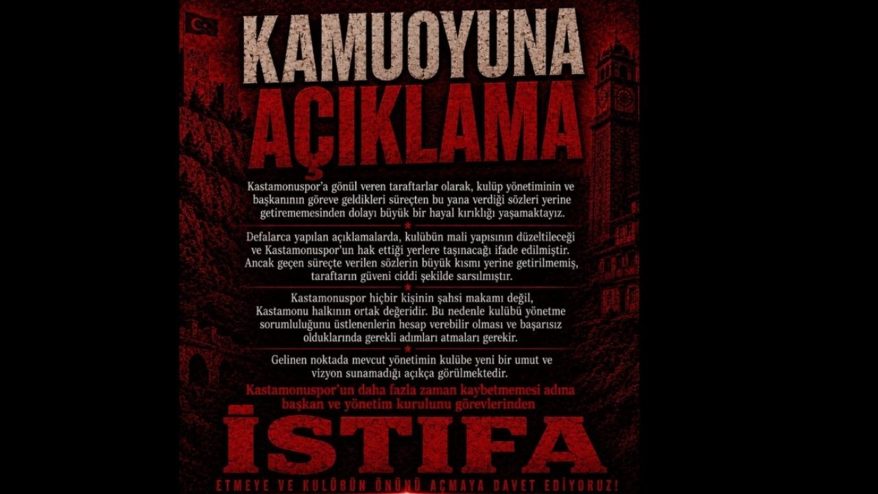 Kastamonuspor Taraftar Açıklama