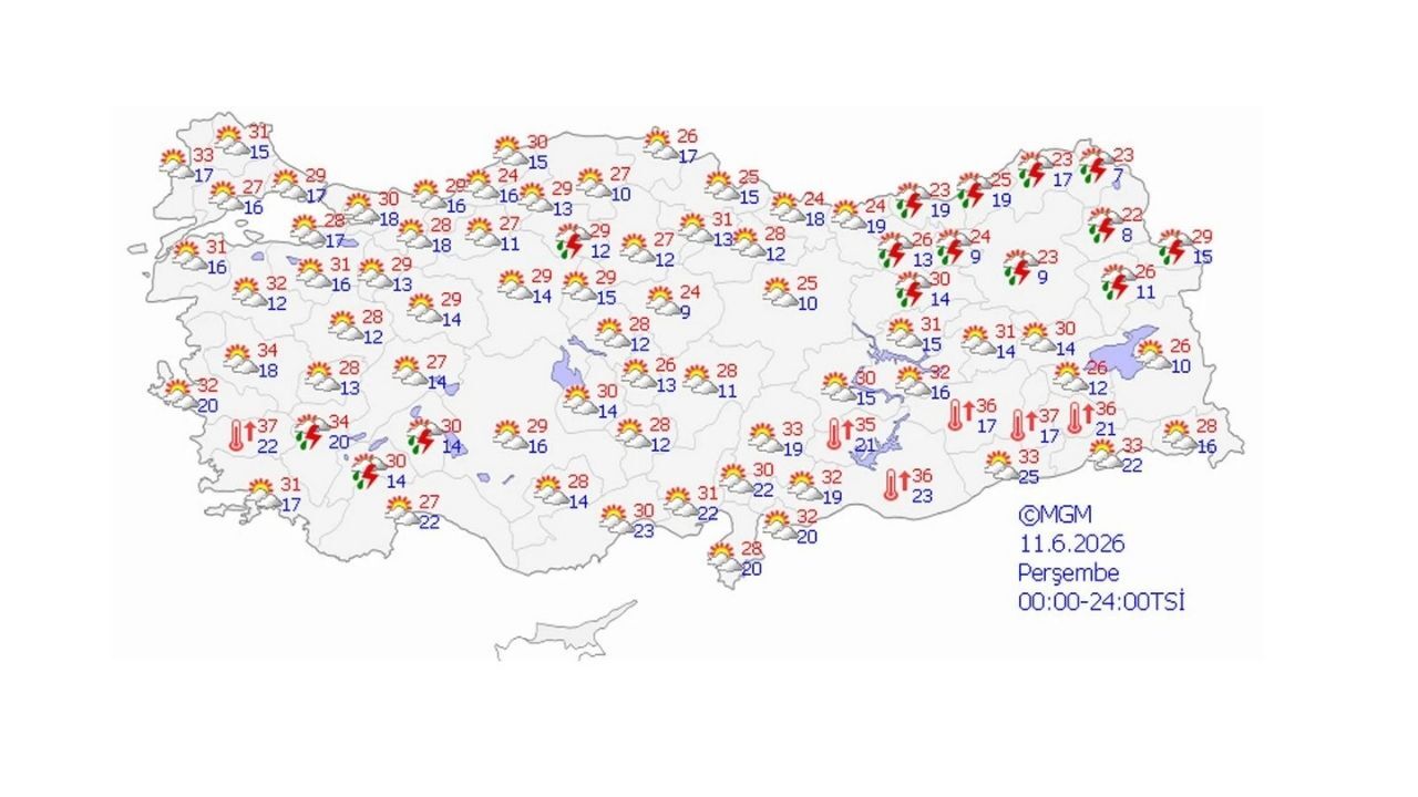 Meteoroloji Uyardı 15 Şehirde Gök Gürültülü Sağanak Bekleniyor (1)