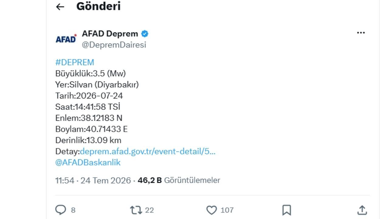 Diyarbakır Deprem