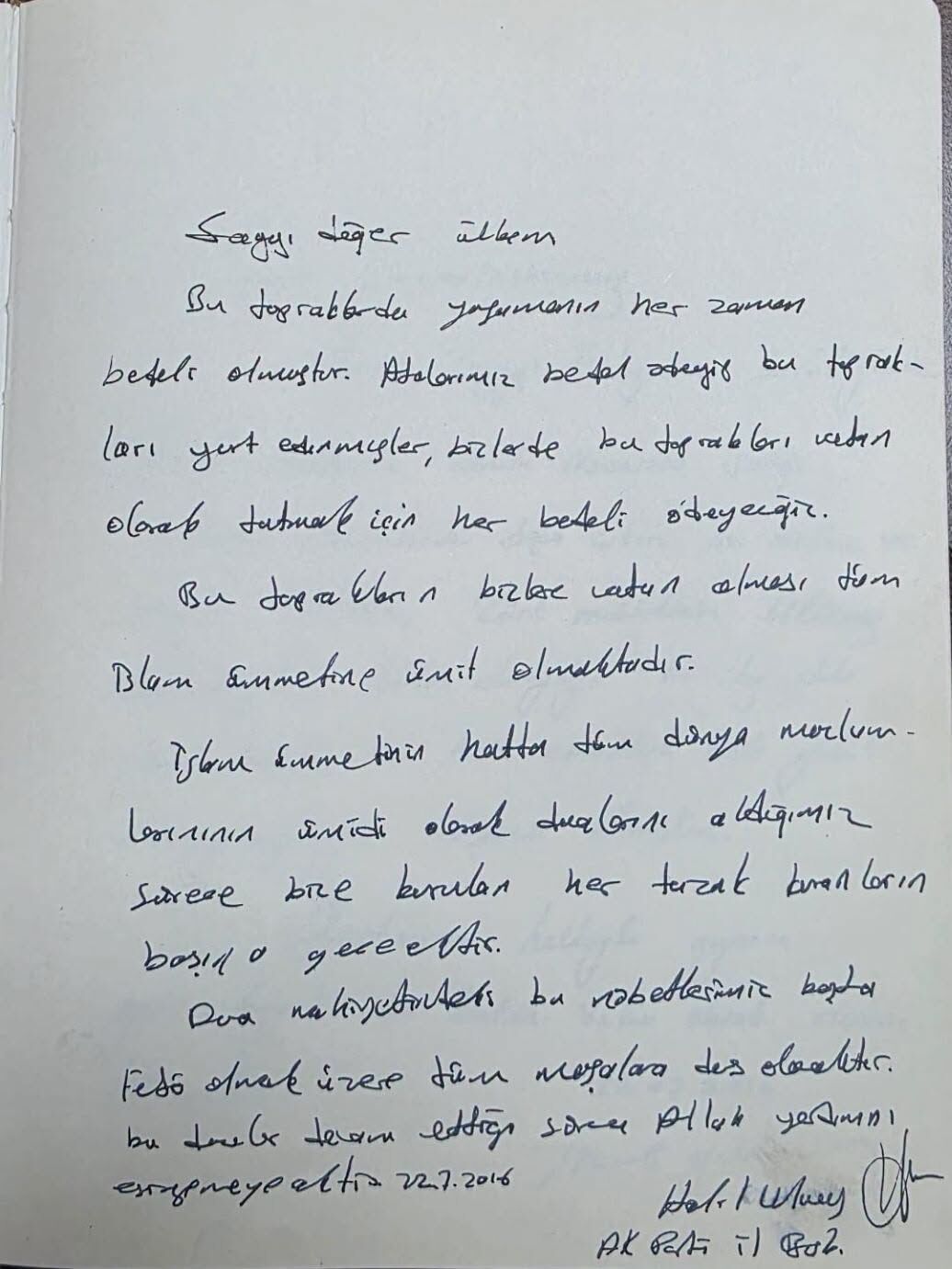 Halil Uluay Mektup (1)