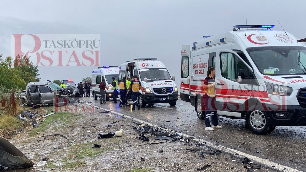 Kastamonu Taşköprü Feci Kaza 6 Yaralı (2)