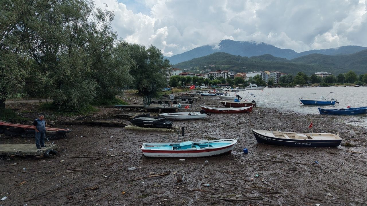 Kastamonu'da Taşkının Sürüklediği Odunlar Limanı Kapattı (6)