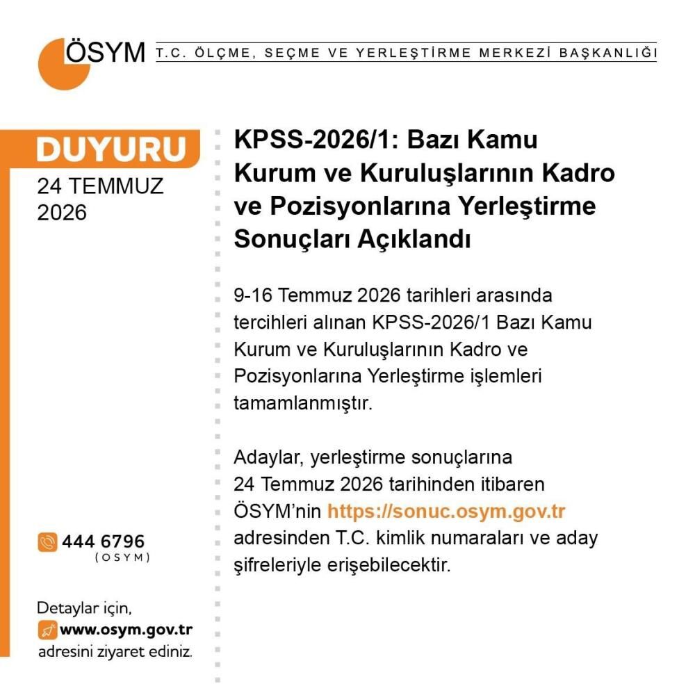 Kpss Yerleştirme Sonuçları