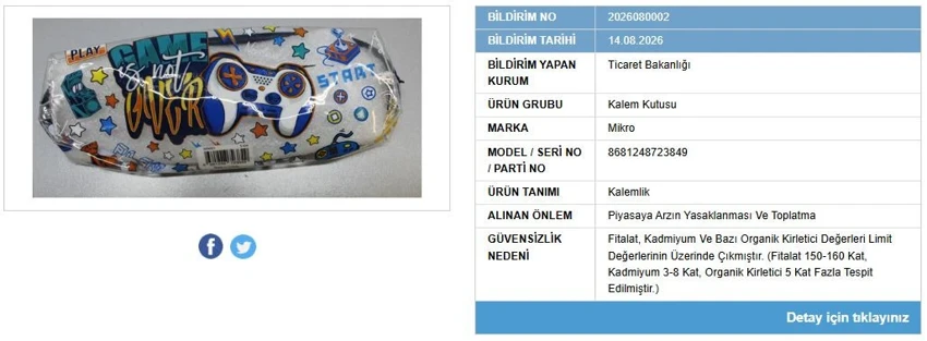 Bakanlık Düğmeye Bastı Bu Kırtasiye Ürünü Toplatılıyor (1)