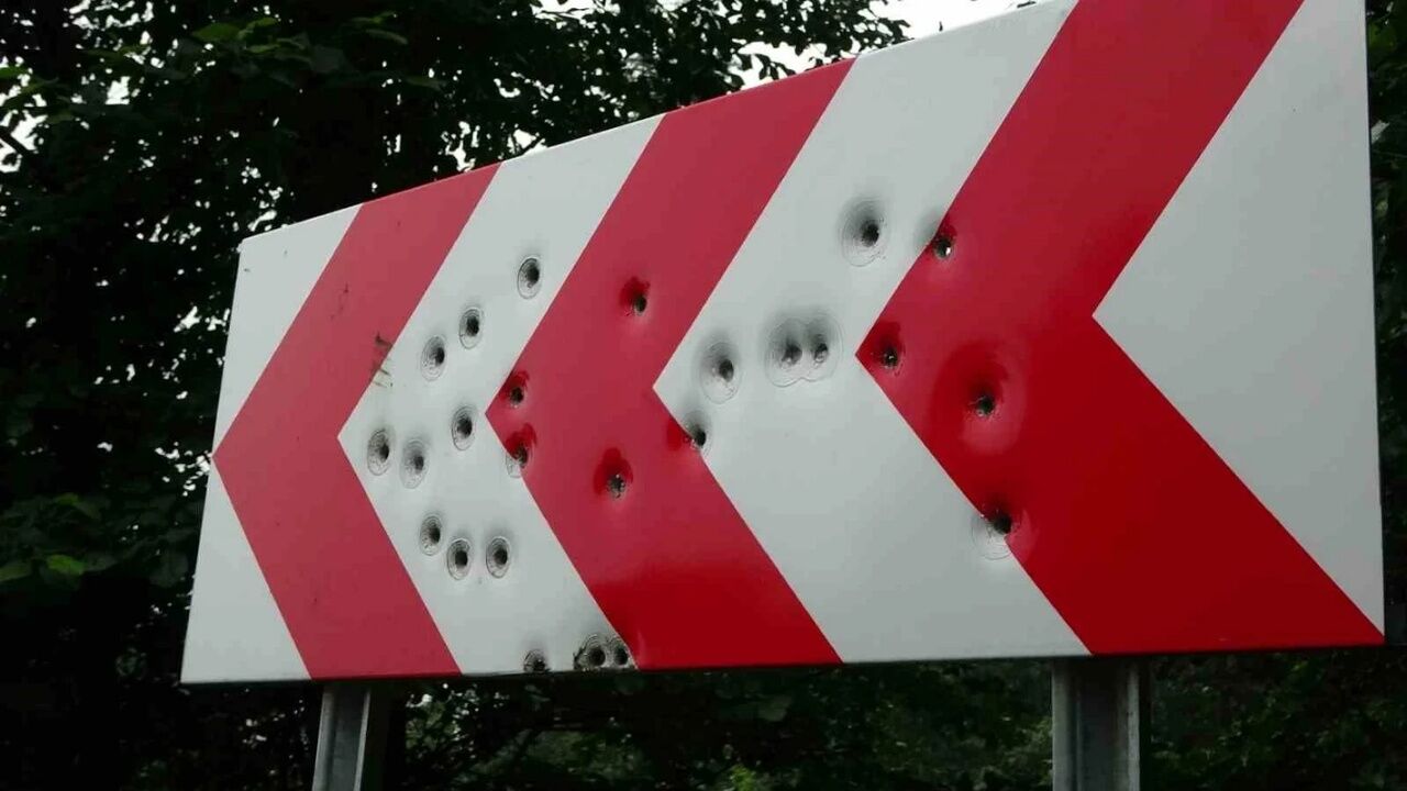 Karadeniz'de Akılalmaz Olay! Trafik Tabelaları Hedef Tahtasına Döndü 2