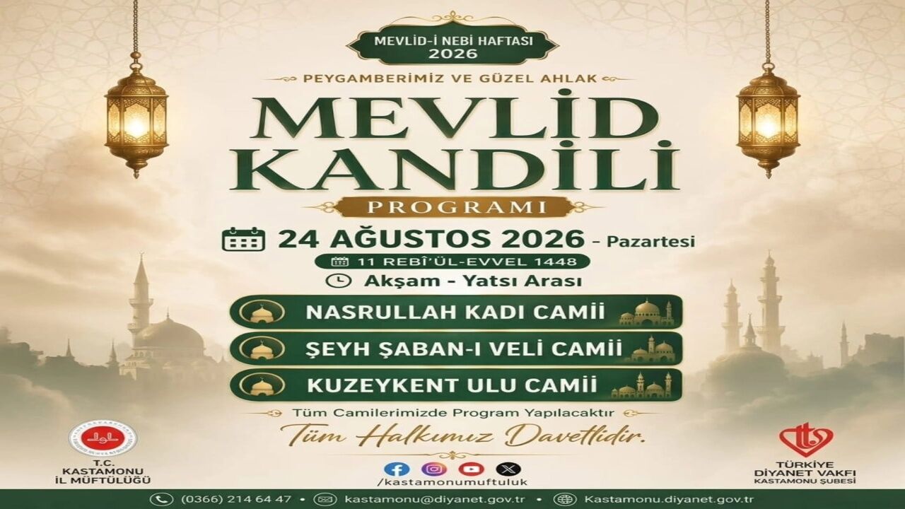 Kastamonu’da Mevlid Kandili Için Camilerde Özel Program