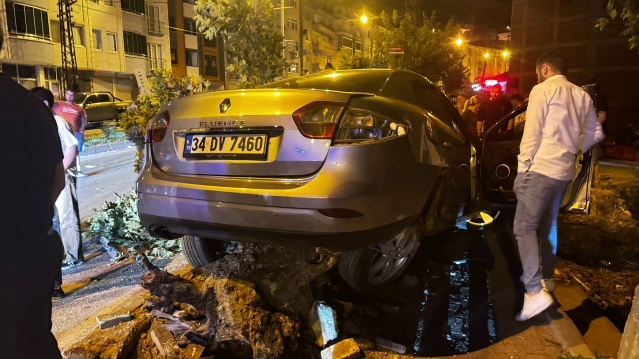 Kontrolden Çıkan Otomobil Ağaca Çarptı 2 Yaralı (2)