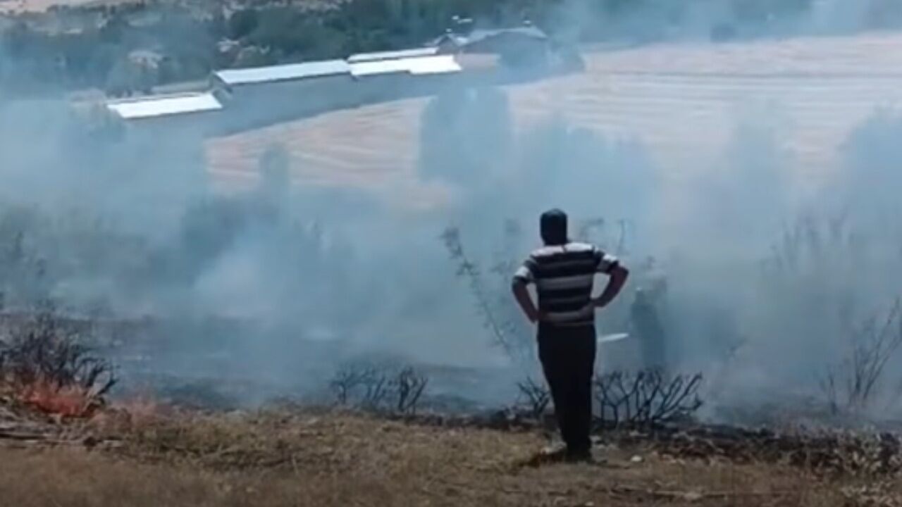 Taşköprü'de Anız Yangını! İtfaiye Ekipleri Alevlere Müdahale Ediyor 1