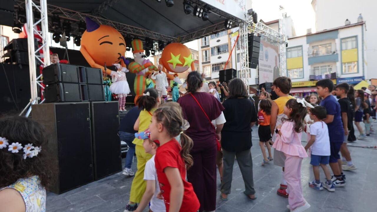Taşköprü'de Festival Alanı Neşeyle Doldu! Animasyon Gösterisi Ilgi Odağı Oldu