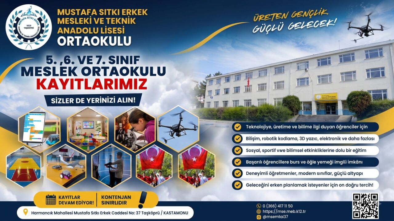 Taşköprü’de Mustafa Sıtkı Erkek Mesleki Ve Teknik Anadolu Lisesi’nde Mesleki Ortaokul Kayıtları Başladı 1