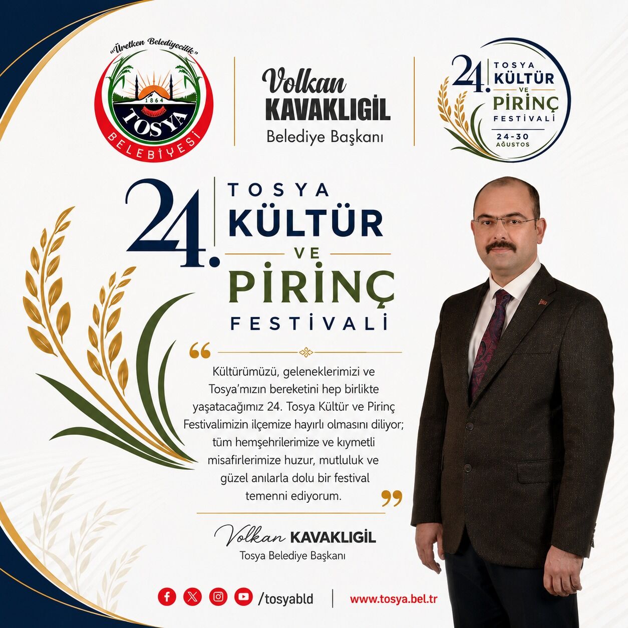 Tosya’da Festival Heyecanı Başladı Başkandan Anlamlı Mesaj