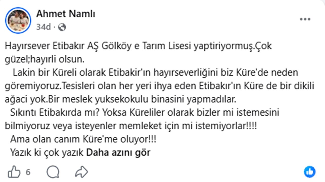 Ahmet Namlı Paylaşım