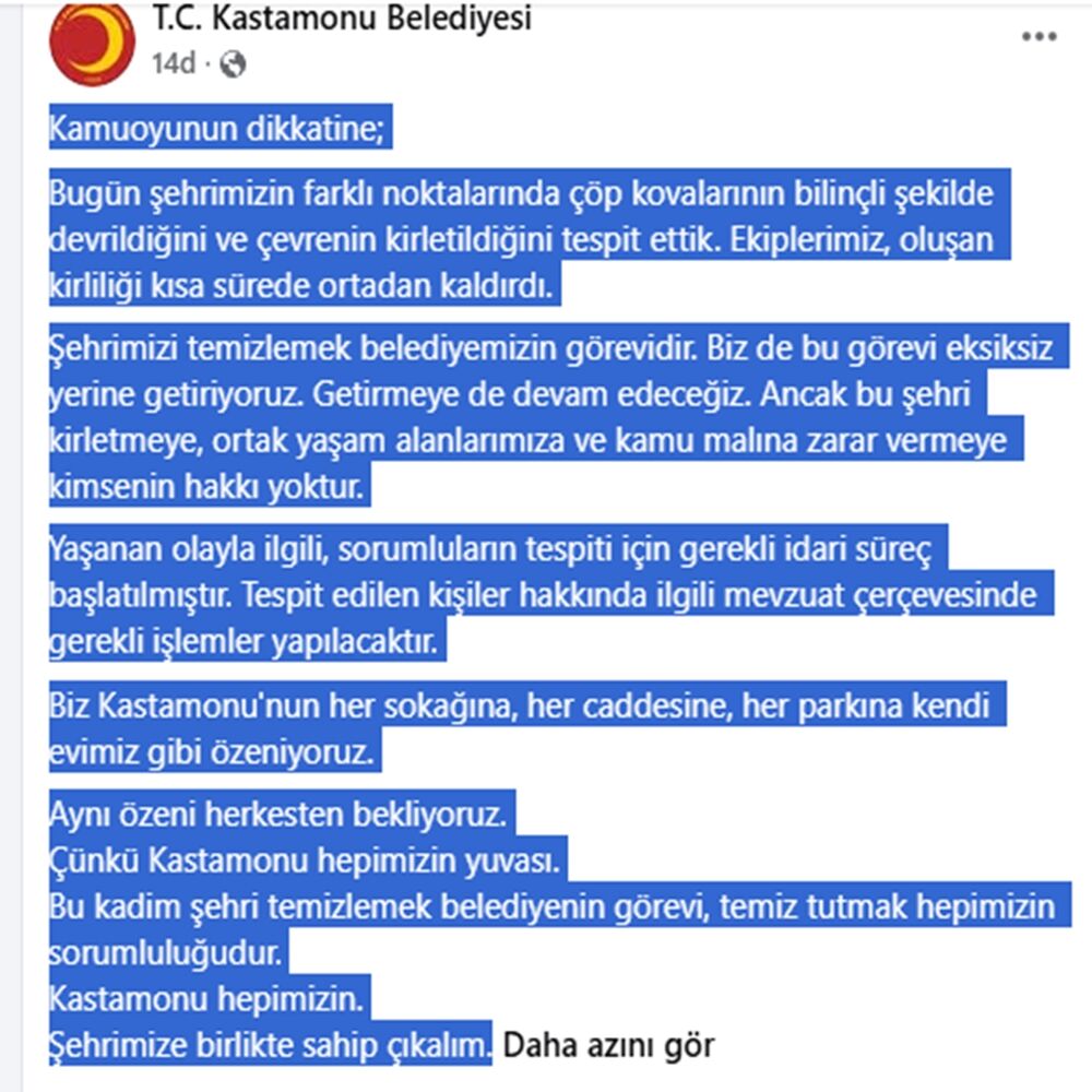 Kastamonu Bel Açık