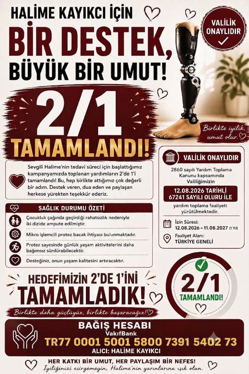 Kastamonulu Halime’ye Destek Büyüyor Protez Hedefinin Yarısı Tamam (1)