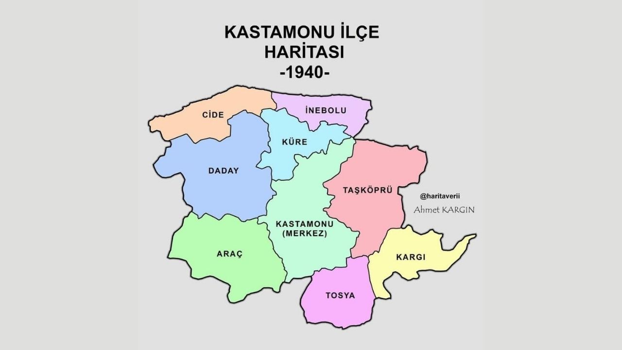 Kastamonu’nun Idari Hafızası Bu Haritada Saklı 86 Yılda Neler Değişti (1)
