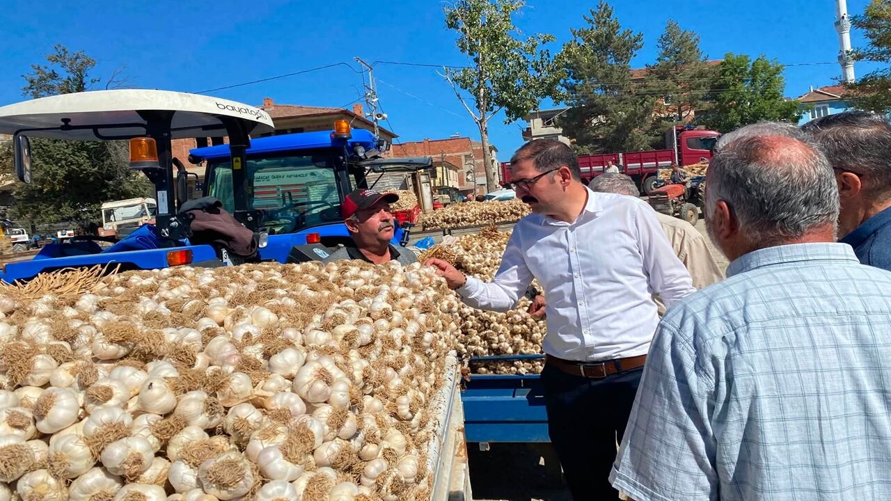 Taşköprü’de Kaymakamdan sarımsak pazarı ziyareti: Üreticiye moral, ekonomiye destek