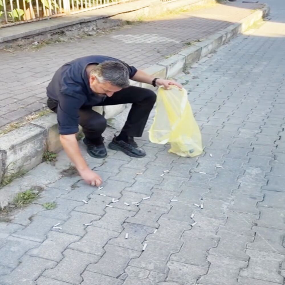 Serkan Civa Başkan Çöp Topladı Görüntülü 1