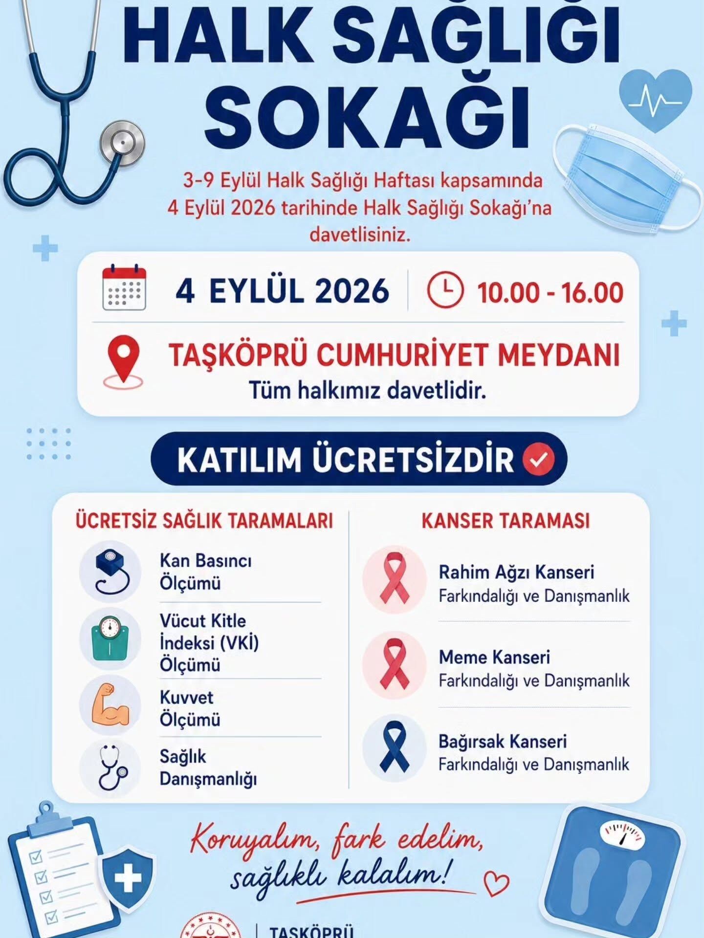 Taşköprü’de Sağlık Bilinci Meydana Taşınıyor-1