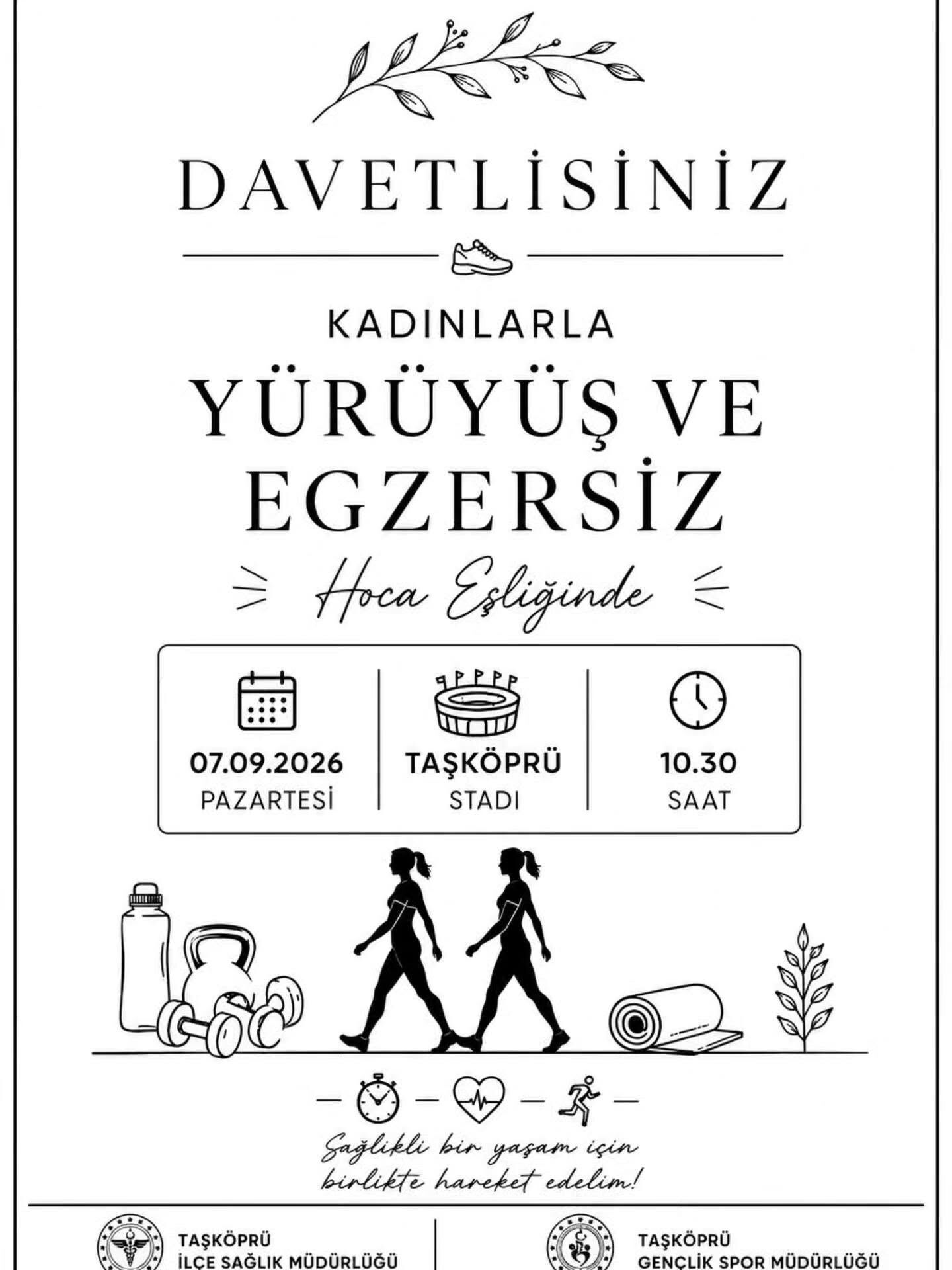Taşköprü’de Sağlık Için Yürüyecekler (1)