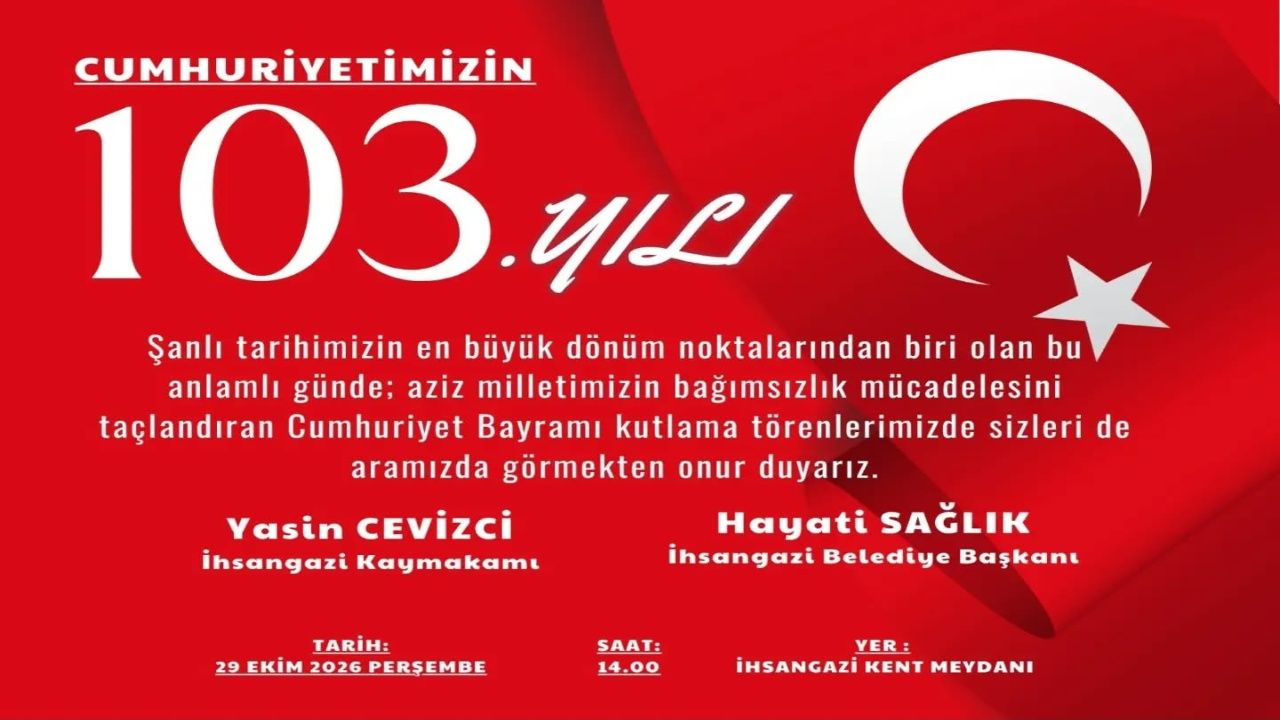 İhsangazi’de 29 Ekim Cumhuriyet Bayramı programı belli oldu
