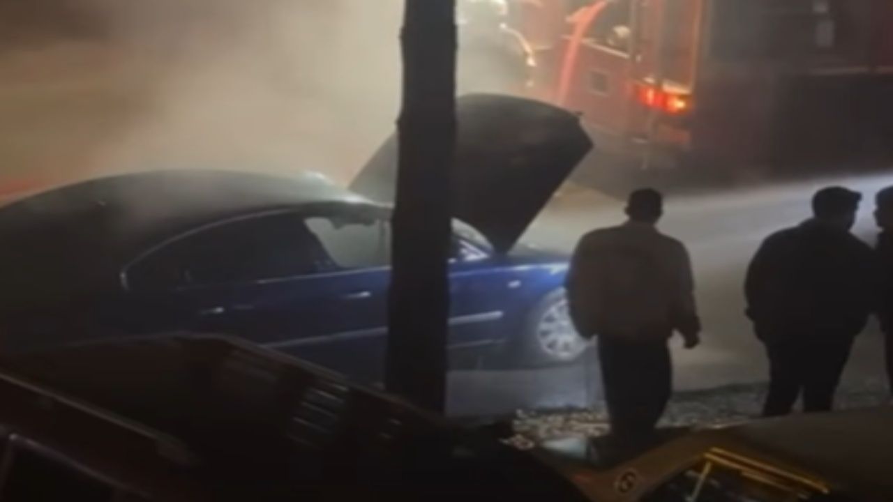 Kastamonu’da Gece Saatlerinde Korkutan Yangın! Araç Alev Aldı 1