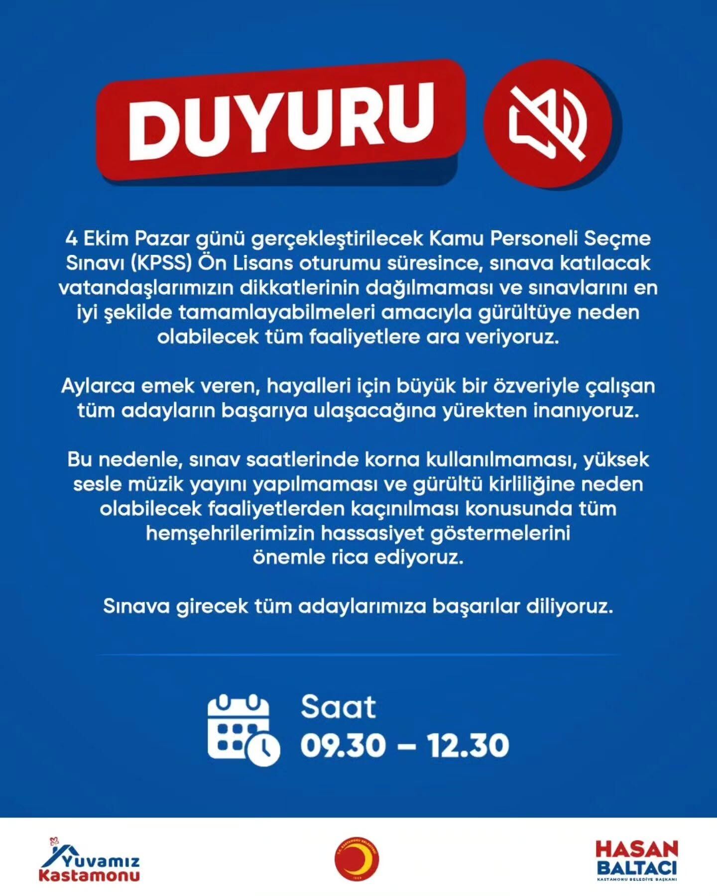 Kastamonu’da Kpss Günü Sessizlik Çağrısı (1)